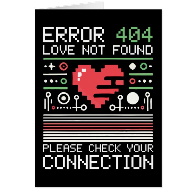 Error 404 Amor no encontrado, divertida anti-San V (Frente)