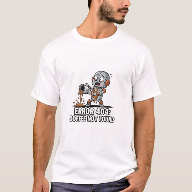 ☕ “Error 404: Café No Encontrado” Camiseta Diverti (Anverso)