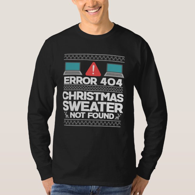 Error 404 Christmas Sweater Not Found  Computer (Anverso)