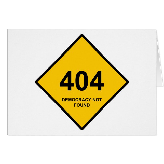 Error 404: Democracia no encontrada (Anverso (Horizontal))