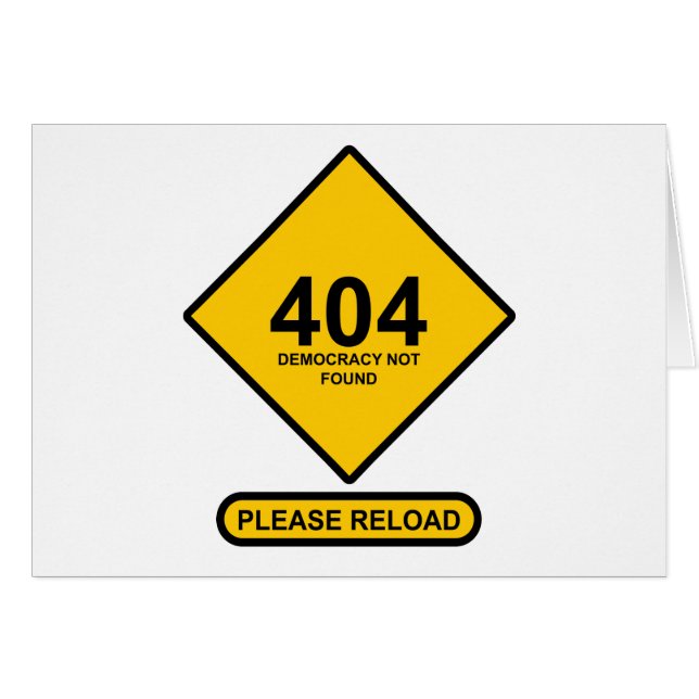 Error 404: Democracia no encontrada (Anverso (Horizontal))
