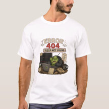 Error 404 Dormir No Encontrado Camiseta Divertida