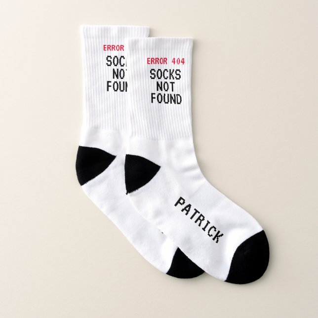 Error 404 meme calcetines no encontrado regalo de  (Par)