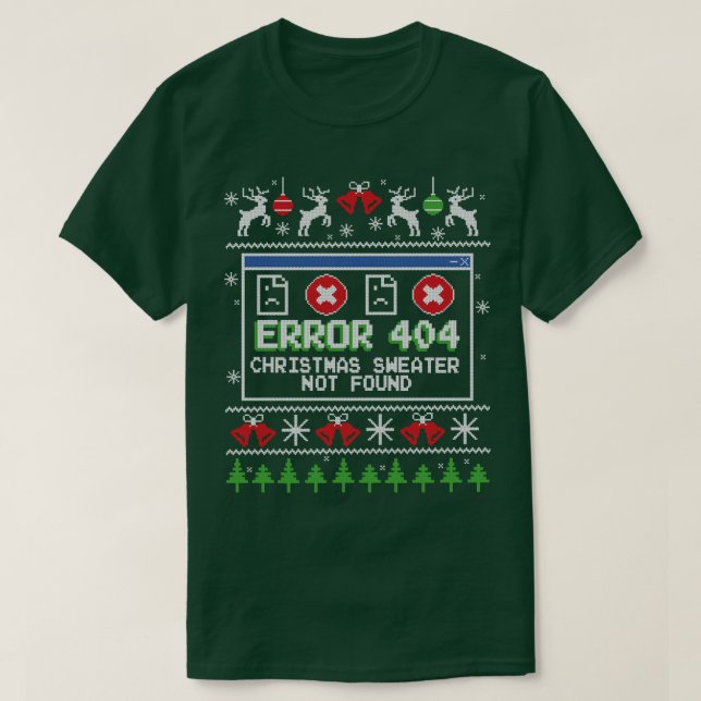 Error 404 Navidades Sweater No Encontrado Saltador (Diseño del anverso)