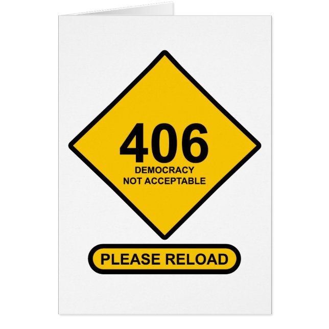 Error 406: Democracia no aceptable (Frente)