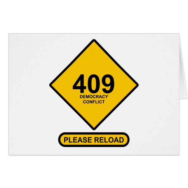 Error 409: Conflicto democrático (Anverso (Horizontal))
