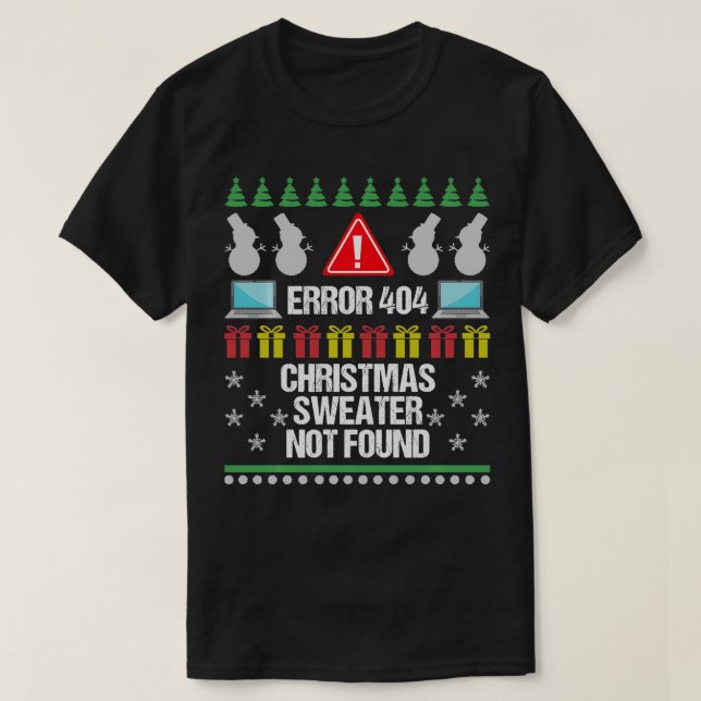 Error de equipo 404 Navidades feos Sweater Not Fou (Diseño del anverso)