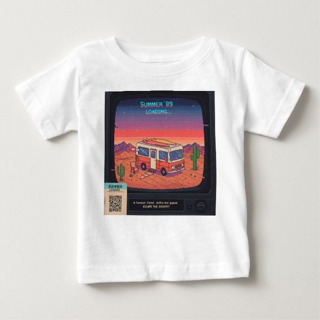Error de verano retro 404 camiseta | Glitch Art (Anverso)