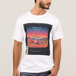 Error de verano retro 404 camiseta   Glitch Art