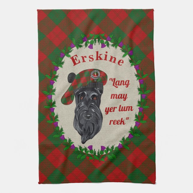 Erskine Scottie Dog Kitchen Toalla (Vertical)