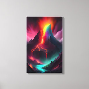 Erupción del volcán Arte digital
