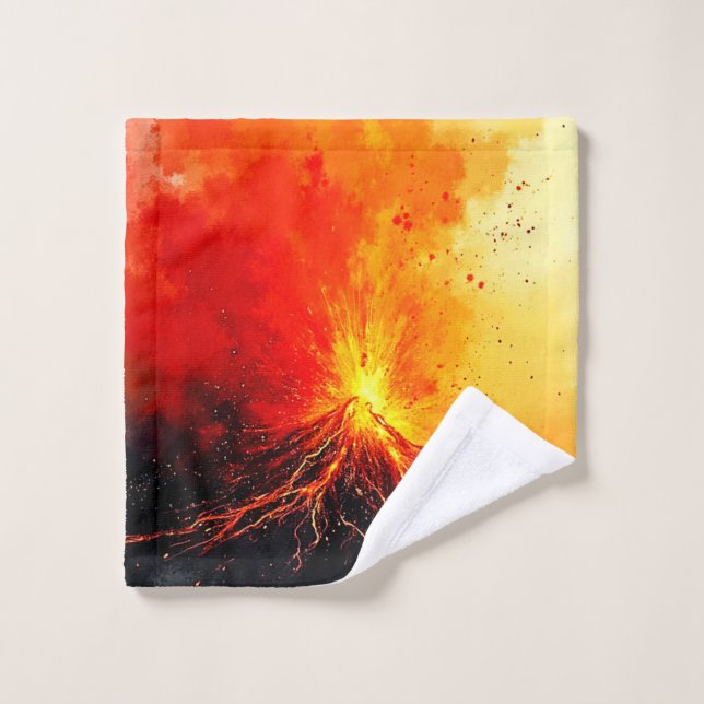 Erupción volcánica arte abstracto (Toallita)