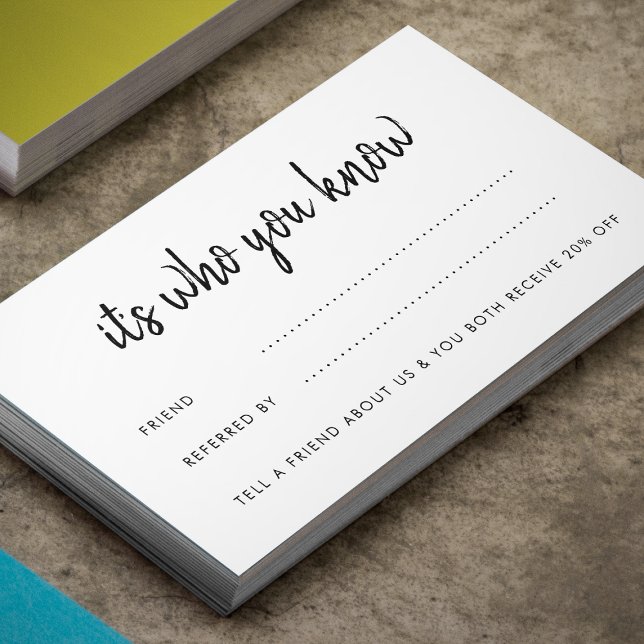 Es a quién conoces la tarjeta de referencia para l (Subido por el creador)