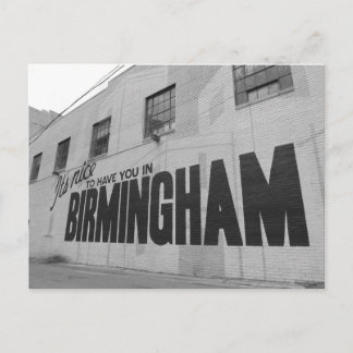 Es agradable tenerte en la postal de Birmingham