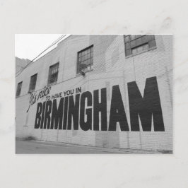 Es agradable tenerte en la postal de Birmingham
