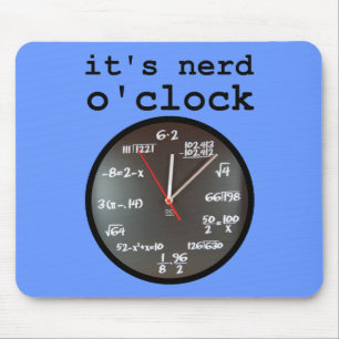 Es Alfombra Para Ratón De Reloj Divertido Nerd O'C