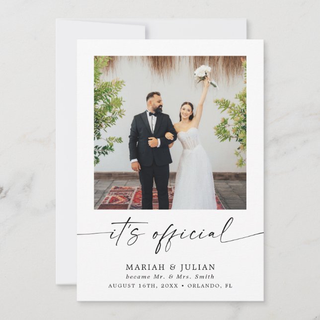 Es Anuncio de Boda con Foto Oficial (Anverso)