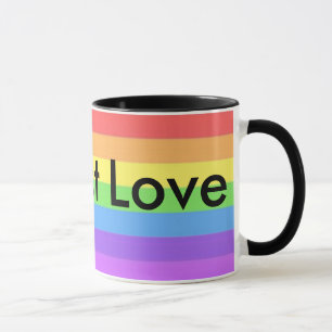 Es apenas amor, taza de café del arco iris de LGBT