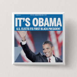 Es botón del título de Obama