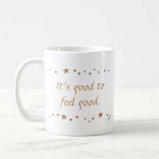 Es bueno sentirse bien, estrellas doradas, tazas