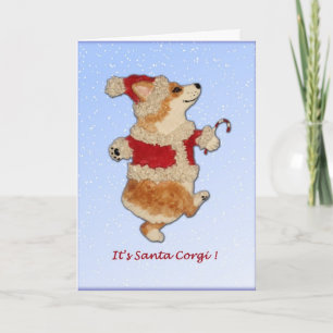 "Es Corgi de Santa!" Tarjeta de Navidad del Corgi