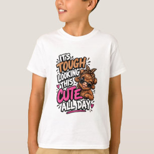 Es Difícil Parecer Esta Camiseta de Niños de Vaca