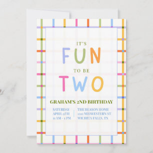 ES DIVERTIDO SER DOS INVITACIÓN DE CUMPLEAÑOS
