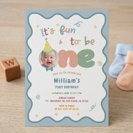 Es divertido ser un niño Invitación al 1er cumplea