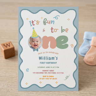 Es divertido ser un niño Invitación al 1er cumplea