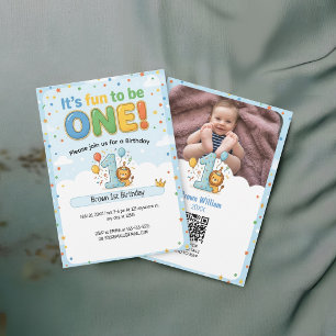 Es divertido ser una invitación de foto de cumplea