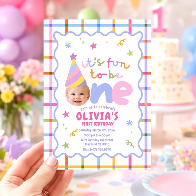 Es divertido ser uno Invitación de cumpleaños (Subido por el creador)