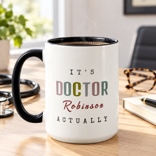 Es DOCTOR [Nombre personalizado] Taza Enorme