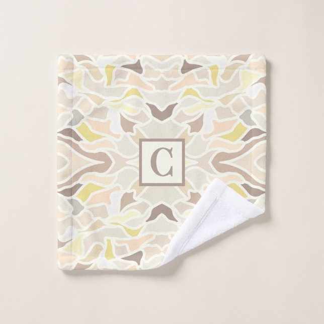 Es el patrón de abstracto geométrico de marfil (Toallita)