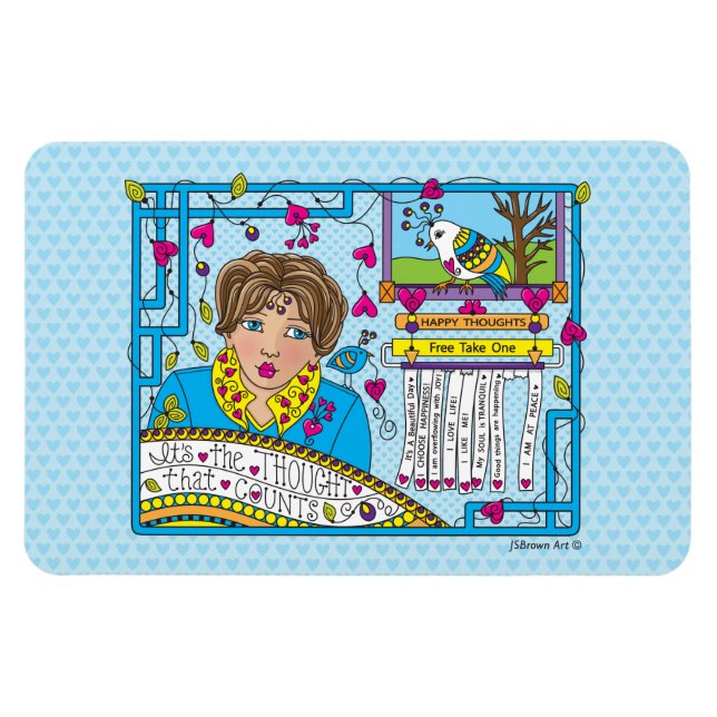 Es el pensamiento que cuenta el imán flexible 6"x4 (Horizontal)