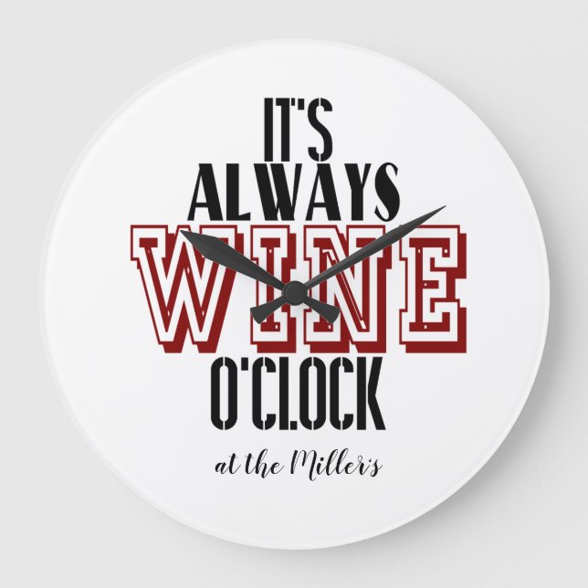 Es el reloj personalizado de Wine o'clock (Anverso)