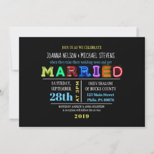 ¡ES ELÉCTRICO! Invitación a la boda de RÓTULO NEON