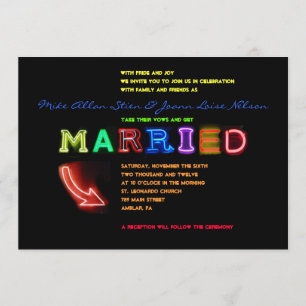 ¡ES ELÉCTRICO! Invitación a la boda del RÓTULO NEO
