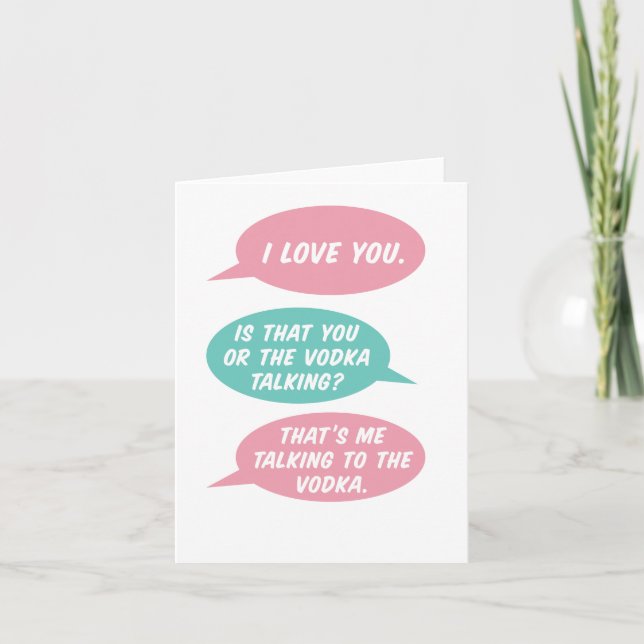 Es esa la tarjeta de felicitación de Vodka Talking (Anverso)