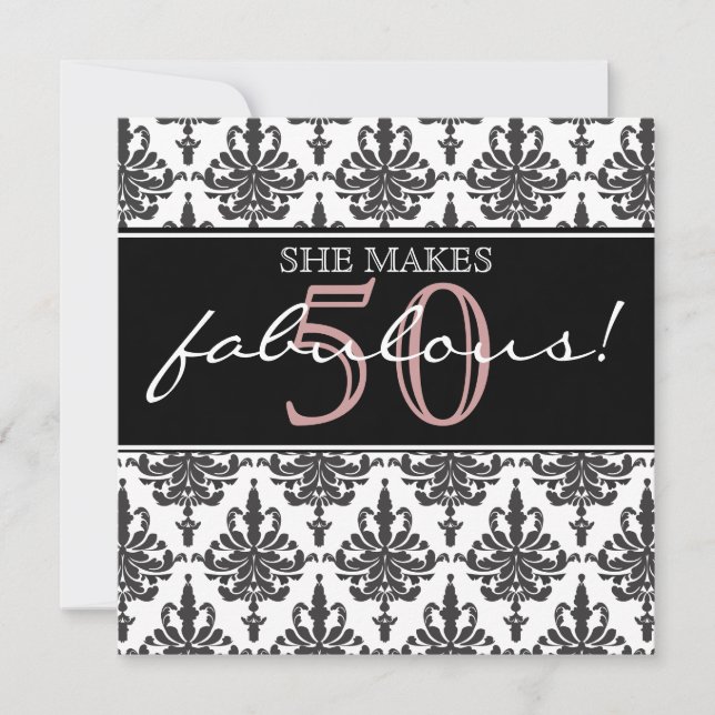 ¡Es Fabulosa! Invitación a fiesta de cumpleaños (Anverso)