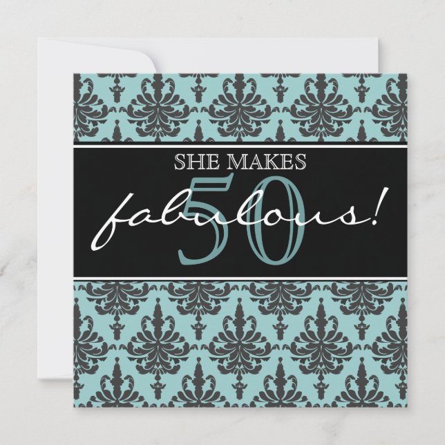 ¡Es Fabulosa! Invitación a fiesta de cumpleaños (Anverso)