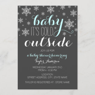 Es frío afuera, bebé - Invitación para baby shower