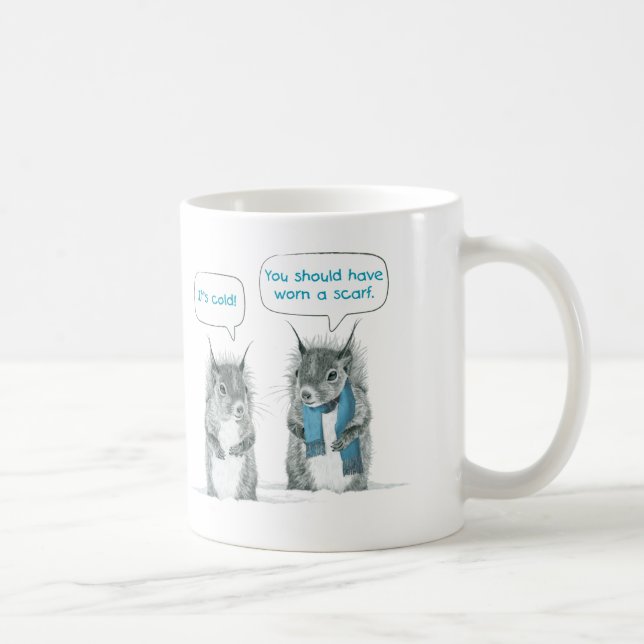 ¡Es frío! Usted debe haber llevado una taza (Derecha)