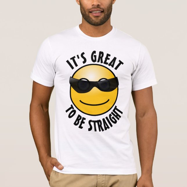 Es genial ser heterosexual, camisetas heterosexual (Anverso)