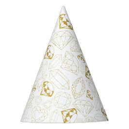 Es Gorra de la fiesta de cumpleaños de Gem en oro