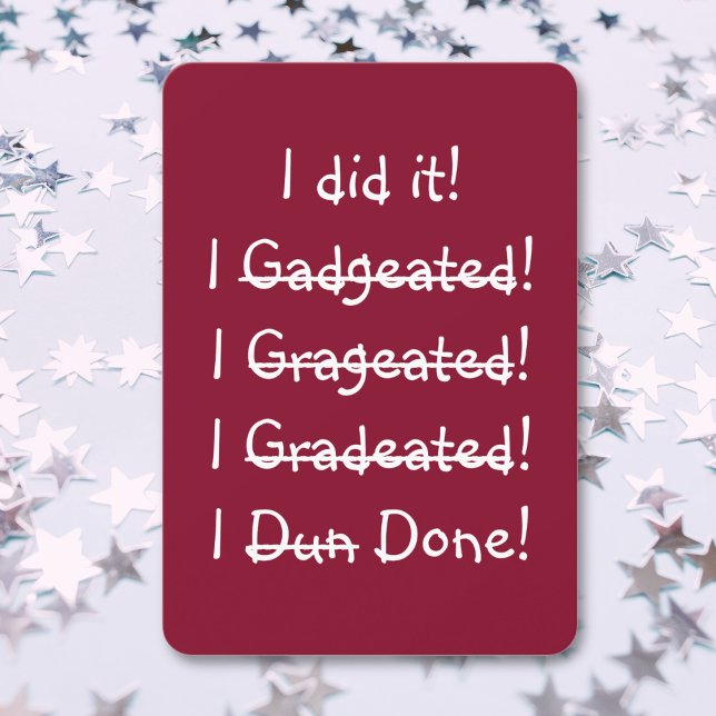 Es gracioso que lo hice con la tarjeta de invitaci (Funny I did it Graduation Party Invitation Card)