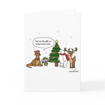 Es gracioso que pensáramos en la tarjeta de Navida