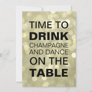 Es hora de beber champagne con la invitación de Añ