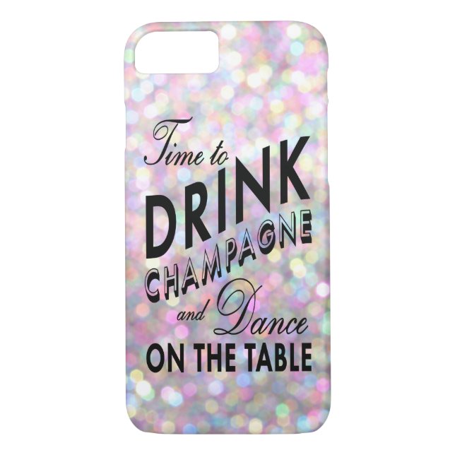 Es hora de beber champagne Funda 7 en rosa (Reverso)