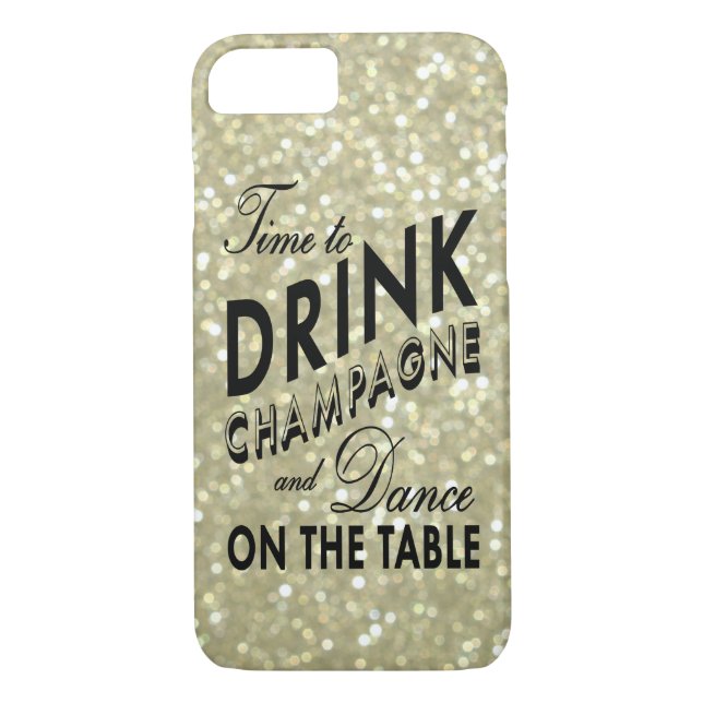 Es hora de beber champán en Funda Gold iPhone 7 (Reverso)