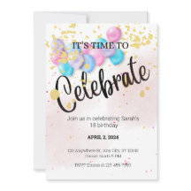 ES HORA DE CELEBRAR PLANTILLA DE INVITACIÓN